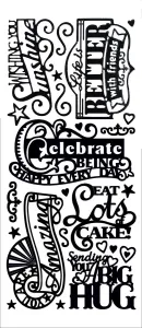 Big Greetings Dazzles™ Stickers, Black